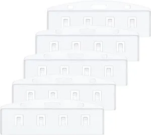 Pawfly 5 Pack Horizontal Half Card Badge Holders with Grippers Hard Transparent Protectors Sleeves Frosted Pouches for POS Magnetic Swipe Cards IDs Credit Cards and Passes Pawfly 5 Pack Horizontal Half Card Badge Holders with Grippers Hard Transparent Protectors Sleeves Frosted Pouches for POS Magnetic Swipe Cards IDs Credit Cards and Passes
