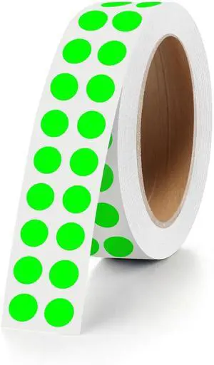 1000 PCS 1/4" Circle Label Stickers Round Colored Coding Labels Small Dot Stickers for Toddlers (Fluorescent Green) 1000 PCS 1/4" Circle Label Stickers Round Colored Coding Labels Small Dot Stickers for Toddlers (Fluorescent Green)