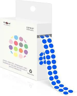 PARLAIM 1/4 Inch Circle Sticker Labels,1000 Stickers Round Color Coding Circle Dots Stickers, Adhesive Roll Dot Label for Inventory Organize, File Classification (Blue) PARLAIM 1/4 Inch Circle Sticker Labels,1000 Stickers Round Color Coding Circle Dots Stickers, Adhesive Roll Dot Label for Inventory Organize, File Classification (Blue)