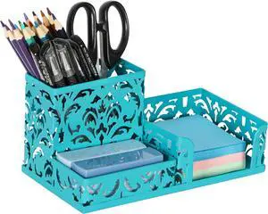 EasyPAG Desk Organizer with 3 Compartment for Pencil Sticky Note Holder and Office Accessories,Dark Teal EasyPAG Desk Organizer with 3 Compartment for Pencil Sticky Note Holder and Office Accessories,Dark Teal