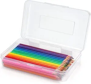 Tamaki 1 Pack Plastic Pencil Box Large Capacity, Clear | Clear Boxes with Snap-tight Lid Stackable Design and Stylish Office Supplies Storage Organizer Tamaki 1 Pack Plastic Pencil Box Large Capacity, Clear | Clear Boxes with Snap-tight Lid Stackable Design and Stylish Office Supplies Storage Organizer