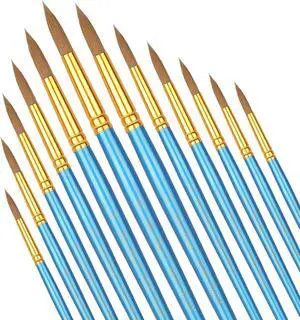 12pcs Round Paint Brushes Watercolor Brushes Round Water Color Paintbrushes for Acrylic Painting Artist Body Face Oil Paint Brush for Model Rock Craft Canvas Nail Art Miniature 12pcs Round Paint Brushes Watercolor Brushes Round Water Color Paintbrushes for Acrylic Painting Artist Body Face Oil Paint Brush for Model Rock Craft Canvas Nail Art Miniature