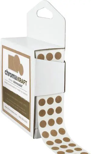 ChromaLabel Kraft Dot Stickers, 1/4 Inch, 1000/Box | Rustic Kraft Paper Circle Labels for Crafts, Offices and Farmers Markets. Made in USA ChromaLabel Kraft Dot Stickers, 1/4 Inch, 1000/Box | Rustic Kraft Paper Circle Labels for Crafts, Offices and Farmers Markets. Made in USA