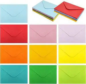 50 Pcs Gift Card Envelopes, Assorted Color Mini Envelopes with Gummed Closure for Business Cards Gift Cards Small Notes Cards (4 x 2.7 Inches) 50 Pcs Gift Card Envelopes, Assorted Color Mini Envelopes with Gummed Closure for Business Cards Gift Cards Small Notes Cards (4 x 2.7 Inches)