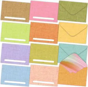 PARTH IMPEX 60 Pack Mini Gift Card & Business Card Envelopes | 4 x 2.7 in envelopes in 12 pastel colors for notes, cash, favors, invitations and DIY crafts PARTH IMPEX 60 Pack Mini Gift Card & Business Card Envelopes | 4 x 2.7 in envelopes in 12 pastel colors for notes, cash, favors, invitations and DIY crafts