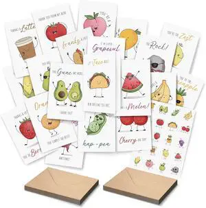 UnimaxPrint Funny Thank You Cards, 20 Pack 4x6 with Envelopes & Stickers | Teacher Appreciation, Cute Thank You Notes for Kids Student, Blank Notecards, Graduation Gift UnimaxPrint Funny Thank You Cards, 20 Pack 4x6 with Envelopes & Stickers | Teacher Appreciation, Cute Thank You Notes for Kids Student, Blank Notecards, Graduation Gift