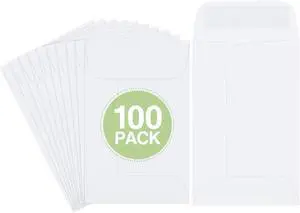 #1 Coin Envelopes Eupako 100 PCS 2.25x 3.5" White Small Parts Envelope with Gummed Flap Kraft Seed Envelopes for Garden, Home and Office #1 Coin Envelopes Eupako 100 PCS 2.25x 3.5" White Small Parts Envelope with Gummed Flap Kraft Seed Envelopes for Garden, Home and Office
