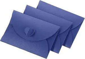 YOKIVE 50 Pack Mini Envelopes, Heart Shaped Clasp | Small Gift Card Holder, Great for Weddings Parties Boutiques(Dark Blue) YOKIVE 50 Pack Mini Envelopes, Heart Shaped Clasp | Small Gift Card Holder, Great for Weddings Parties Boutiques(Dark Blue)