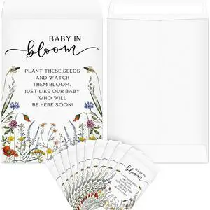Fumete 50 Pcs Wildflower Seed Packets Baby Shower Seed Packet Favors | Baby in Bloom Wildflower Baby Shower Self Adhesive Envelopes for Guests Flower Packet Kraft for Gift Favors, No Seeds Fumete 50 Pcs Wildflower Seed Packets Baby Shower Seed Packet Favors | Baby in Bloom Wildflower Baby Shower Self Adhesive Envelopes for Guests Flower Packet Kraft for Gift Favors, No Seeds