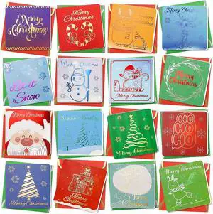 WorldBazaar Mini Christmas Cards 24 Pack Gold Foil Small Greeing Cards | with Envelopes Stickers , Greeting Cards Bulk, Mini Note Cards, School Business Supplies WorldBazaar Mini Christmas Cards 24 Pack Gold Foil Small Greeing Cards | with Envelopes Stickers , Greeting Cards Bulk, Mini Note Cards, School Business Supplies