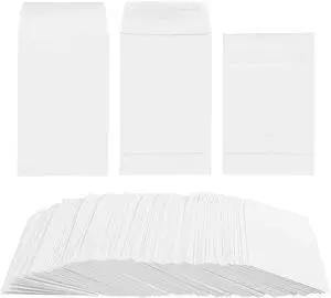 100 Pack White Small Coin Envelopes, 2.25"×3.5" | Self-Adhesive, Kraft Paper, Seed Envelopes, For Garden, Office or Wedding Gift, Mini Parts & Stamps Storage 100 Pack White Small Coin Envelopes, 2.25"×3.5" | Self-Adhesive, Kraft Paper, Seed Envelopes, For Garden, Office or Wedding Gift, Mini Parts & Stamps Storage