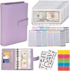NICOOTH Budget Binder A6 Money Saving Binder with Zipper Cash Envelopes | Budget Planning Savings Plan Expense Tracking Money Management NICOOTH Budget Binder A6 Money Saving Binder with Zipper Cash Envelopes | Budget Planning Savings Plan Expense Tracking Money Management
