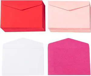 120 Pack Mini Envelopes Pink Small Envelopes Tiny Pocket with Gummed | for Valentine's Day Business Cards Small Gift Cards (4 Colors, 30 for Each Color) 120 Pack Mini Envelopes Pink Small Envelopes Tiny Pocket with Gummed | for Valentine's Day Business Cards Small Gift Cards (4 Colors, 30 for Each Color)