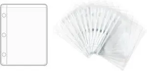 NatSumeBasics 12 A9 Binder Pockets Clear Card Holder | 2.2"x3.3" 3 Holes Zipless Sheet Protectors for 3 Rings Mini Planner Insert NatSumeBasics 12 A9 Binder Pockets Clear Card Holder | 2.2"x3.3" 3 Holes Zipless Sheet Protectors for 3 Rings Mini Planner Insert