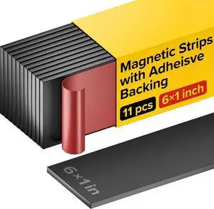 X-bet MAGNET Super Sticky Adhesive Magnetic Strips, 6x1 (15x2.5cm), 11 pcs | Flexible Magnet Strips, Adhesive Backing, Easy to Cut & Mount, For Crafts, Labels & Light Organization X-bet MAGNET Super Sticky Adhesive Magnetic Strips, 6x1 (15x2.5cm), 11 pcs | Flexible Magnet Strips, Adhesive Backing, Easy to Cut & Mount, For Crafts, Labels & Light Organization