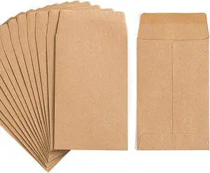 100 Pack Small Coin Envelopes Self-Adhesive Kraft Paper 2.25"×3.5" | Seed Envelopes, Mini Parts Storage, For Garden, Office or Wedding Gift 100 Pack Small Coin Envelopes Self-Adhesive Kraft Paper 2.25"×3.5" | Seed Envelopes, Mini Parts Storage, For Garden, Office or Wedding Gift