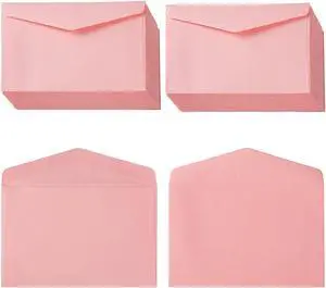 120 Pack Pink Envelopes Kraft Paper 4.13"×2.76" for Gift Card | Self-Adhesive, Tiny Pockets, For Business Cards, For Invitations 120 Pack Pink Envelopes Kraft Paper 4.13"×2.76" for Gift Card | Self-Adhesive, Tiny Pockets, For Business Cards, For Invitations