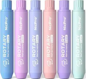 Nicpro 6 Pack Rotary Retractable Erasers, Soft TPE Rubber Twist Eraser | Large Pencil Erasers in Cute Macaron Colors, Clean-Erasing Eraser for Kids & Students, School Office Supplies Stationary Set Nicpro 6 Pack Rotary Retractable Erasers, Soft TPE Rubber Twist Eraser | Large Pencil Erasers in Cute Macaron Colors, Clean-Erasing Eraser for Kids & Students, School Office Supplies Stationary Set
