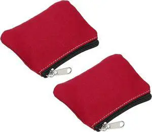 PATIKIL 3" x 5" Coin Purse Pouch, 2 Pack Change Purses Small Organizer Bags with Zipper Canvas for Home, Red PATIKIL 3" x 5" Coin Purse Pouch, 2 Pack Change Purses Small Organizer Bags with Zipper Canvas for Home, Red