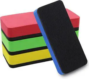 OWLKELA 4 Pcs Dry Erase Erasers, Assorted Colors | Magnetic Whiteboard Eraser, Ideal for Classroom, Office, Home & School OWLKELA 4 Pcs Dry Erase Erasers, Assorted Colors | Magnetic Whiteboard Eraser, Ideal for Classroom, Office, Home & School