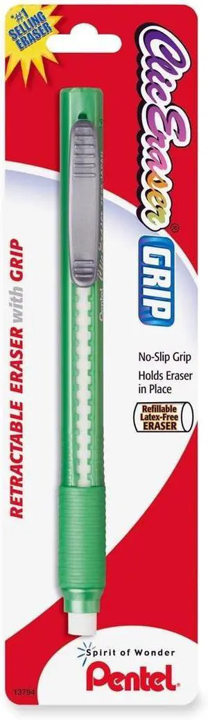 Pentel Clic Eraser Grip Retractable Eraser with Grip, Assorted Barrels, 1 Pack (ZE21TBP) Pentel Clic Eraser Grip Retractable Eraser with Grip, Assorted Barrels, 1 Pack (ZE21TBP)