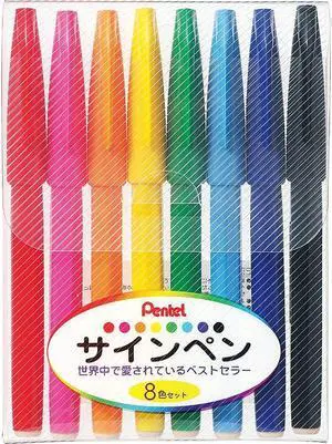 Pentel S520-8 Sign Pen, Set of 8 Pentel S520-8 Sign Pen, Set of 8