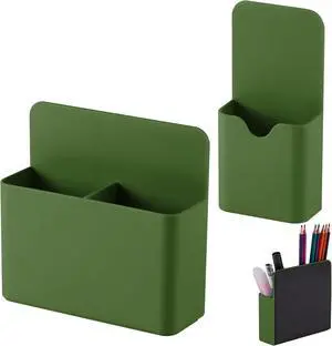 KITANIS Magnetic Pen Holder,2 Pack Magnetic Dry Erase Marker Holder with Generous Compartments,Strong Magnet Storage Marker Pen Pencil Organizer for Refrigerator,Whiteboard,Locker Accessories KITANIS Magnetic Pen Holder,2 Pack Magnetic Dry Erase Marker Holder with Generous Compartments,Strong Magnet Storage Marker Pen Pencil Organizer for Refrigerator,Whiteboard,Locker Accessories