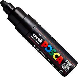 Posca PC-7M Paint Marker Art Pens - Large Bullet Nib 4.5-5.5mm - 15 Colours - New for 2017 - Black Posca PC-7M Paint Marker Art Pens - Large Bullet Nib 4.5-5.5mm - 15 Colours - New for 2017 - Black