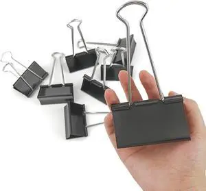 3-Inch Extra-Large DSTELIN Binder Clips - Heavy-Duty Black Paper Clamps, 75mm Width, 8-Count Set for Office Organization 3-Inch Extra-Large DSTELIN Binder Clips - Heavy-Duty Black Paper Clamps, 75mm Width, 8-Count Set for Office Organization