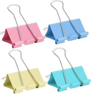 OWLKELA 12 Pack Binder Clips, 2 Inch, Assorted Colors | Extra Jumbo Size, Large Paper Clamps,Ideal for Home, School and Office Supplies OWLKELA 12 Pack Binder Clips, 2 Inch, Assorted Colors | Extra Jumbo Size, Large Paper Clamps,Ideal for Home, School and Office Supplies