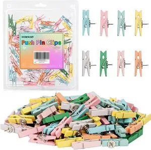 60 Pcs Push Pin Clips for Cork Board Colorful Push Pins with Wooden Clips | Decorative Assorted Colors Thumbtack Pushpins Tacks for Bulletin Board Decorations Artworks Notes Photos Office and Home 60 Pcs Push Pin Clips for Cork Board Colorful Push Pins with Wooden Clips | Decorative Assorted Colors Thumbtack Pushpins Tacks for Bulletin Board Decorations Artworks Notes Photos Office and Home