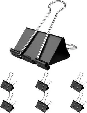 Jumbo Binder Clips 3 inch,75mm Width,6 Pack Extra Large Binder Clips for Office,School and Home Organization,Black Jumbo Binder Clips 3 inch,75mm Width,6 Pack Extra Large Binder Clips for Office,School and Home Organization,Black