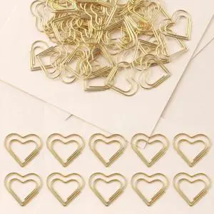 50 Pcs Gold Paper Clips for Wedding Home Office Document Organizing Crafts | Pretty Fancy Metal Heart Shaped Metal Paper Clips, Cute Love Mini Decorative Paper Clips for School Crafts Note Organizing 50 Pcs Gold Paper Clips for Wedding Home Office Document Organizing Crafts | Pretty Fancy Metal Heart Shaped Metal Paper Clips, Cute Love Mini Decorative Paper Clips for School Crafts Note Organizing