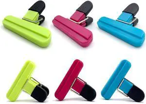 6-Pack Heavy Duty Chip Bag Clips Strong Seal Plastic Food Clips for Kitchen Storage, Assorted Colors (3 Colors, 6 PCS) 6-Pack Heavy Duty Chip Bag Clips Strong Seal Plastic Food Clips for Kitchen Storage, Assorted Colors (3 Colors, 6 PCS)