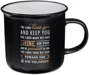 Christian Art Gifts Black Camp Style Ceramic Coffee Mug 13 oz. Lead-free Inspirational Scripture Coffee & Tea Mug for Men & Women with Bible Verse: The Lord Bless You and Keep You Num. 6:24-26 Christian Art Gifts Black Camp Style Ceramic Coffee Mug 13 oz. Lead-free Inspirational Scripture Coffee & Tea Mug for Men & Women with Bible Verse: The Lord Bless You and Keep You Num. 6:24-26