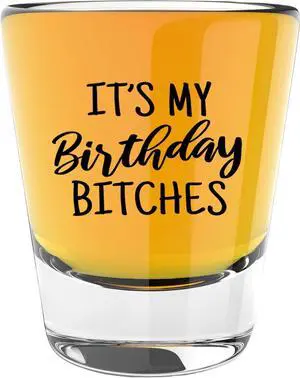 Its My Birthday Shot Glass for Her, Happy Birthday Drinking Gifts for Women | Permanent Print - Dishwasher Safe Its My Birthday Shot Glass for Her, Happy Birthday Drinking Gifts for Women | Permanent Print - Dishwasher Safe