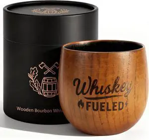 Whiskey Glasses for Men, Gifts for Men - Whiskey Fueled Charred Wooden Bourbon Glass, Old Fashioned Whiskey Tumbler, Great Gifts for Husband Dad from Wife, Mens Gift Sets, wood Cup with Gift Box Whiskey Glasses for Men, Gifts for Men - Whiskey Fueled Charred Wooden Bourbon Glass, Old Fashioned Whiskey Tumbler, Great Gifts for Husband Dad from Wife, Mens Gift Sets, wood Cup with Gift Box