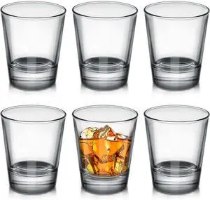 OBTANIM 6 Pack Shot Glasses, 1.5 oz Clear Shot Glass Cups Set with Heavy Base for Bar Restaurants Home OBTANIM 6 Pack Shot Glasses, 1.5 oz Clear Shot Glass Cups Set with Heavy Base for Bar Restaurants Home
