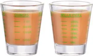 Shot Glass Measuring CupEspresso Shot Glass 26-Incremental Measurement 1oz, 6 Tsp, 2 Tbs, 30mlKitchen ToolsBar Bartender Accessories, Jigger for Bartending (2 Pack-Green) Shot Glass Measuring CupEspresso Shot Glass 26-Incremental Measurement 1oz, 6 Tsp, 2 Tbs, 30mlKitchen ToolsBar Bartender Accessories, Jigger for Bartending (2 Pack-Green)