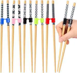 5 Pairs Wooden Training Chopsticks, 8.86 Inch Wooden Learning Chopsticks, Reusable Chopstick Helpers for Adults Trainers Beginners Learners 5 Pairs Wooden Training Chopsticks, 8.86 Inch Wooden Learning Chopsticks, Reusable Chopstick Helpers for Adults Trainers Beginners Learners