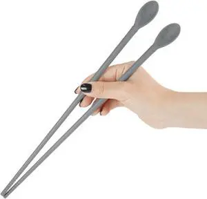 Carrotez Silicone Cooking Chopsticks, 1 pair - Modern Grey | 12 Inches Long, Reusable, Heat Resistant, Non-Scratch, Gentle on Cookware Carrotez Silicone Cooking Chopsticks, 1 pair - Modern Grey | 12 Inches Long, Reusable, Heat Resistant, Non-Scratch, Gentle on Cookware