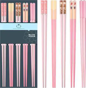 5 Pairs Pink Fiberglass Chopsticks, Non-Slip Reusable | Food-Safe, Heat-Resistant to 356°F, Dishwasher-Safe, Lightweight, Ergonomic Grip, Unique Family Set, Ideal for Sushi/Ramen 5 Pairs Pink Fiberglass Chopsticks, Non-Slip Reusable | Food-Safe, Heat-Resistant to 356°F, Dishwasher-Safe, Lightweight, Ergonomic Grip, Unique Family Set, Ideal for Sushi/Ramen