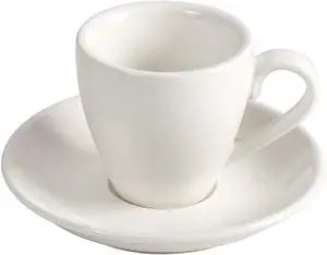 ionEgg Porcelain Espresso Cup with Saucer, Espresso shot Cup, 80ml/2.7Oz, White ionEgg Porcelain Espresso Cup with Saucer, Espresso shot Cup, 80ml/2.7Oz, White