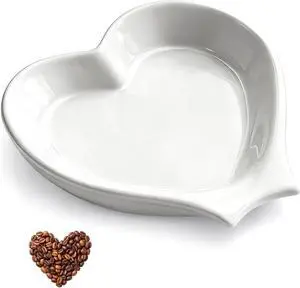 Coffee Spoon Rest, Heart Shaped Ceramic Teaspoon Holder, Espresso Bar Decor | White 3.75-inch Small Kitchen Accessories for Coffee Bar, Espresso Spoons, Tea Stirrer and Countertop Decor Coffee Spoon Rest, Heart Shaped Ceramic Teaspoon Holder, Espresso Bar Decor | White 3.75-inch Small Kitchen Accessories for Coffee Bar, Espresso Spoons, Tea Stirrer and Countertop Decor