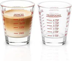 Shot Glasses Measuring cup Espresso Shot Glass Liquid Heavy Wine 2 Pack 26-Incremental Measurement 1oz, 6 Tsp, 2 Tbs, 30ml (2 pack-red) Shot Glasses Measuring cup Espresso Shot Glass Liquid Heavy Wine 2 Pack 26-Incremental Measurement 1oz, 6 Tsp, 2 Tbs, 30ml (2 pack-red)