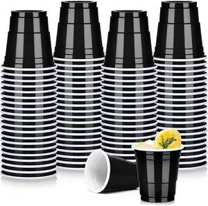 100 Pack 2oz Black Plastic Shot Glasses - Graduation Party Cups, Elegant Spring Celebration Disposable Cups for Easter, Mother's Day & Graduation Ceremonies 100 Pack 2oz Black Plastic Shot Glasses - Graduation Party Cups, Elegant Spring Celebration Disposable Cups for Easter, Mother's Day & Graduation Ceremonies