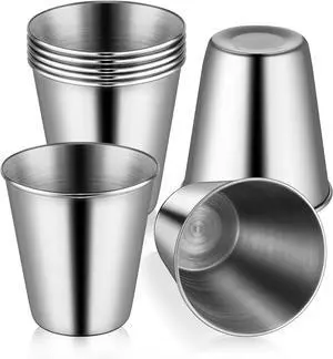 8 Pcs Stainless Steel Shot Glasses, 2.36 Ounce Metal Shot Glass, Small Reusable Unbreakable Silver Shot Cups Barware Drinking Vessel Tumbler for Bar Home Restaurant Travel 8 Pcs Stainless Steel Shot Glasses, 2.36 Ounce Metal Shot Glass, Small Reusable Unbreakable Silver Shot Cups Barware Drinking Vessel Tumbler for Bar Home Restaurant Travel