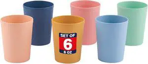 MASTERCOOK 6 Pcs. Small Reusable Cups 8 oz Unbreakable Drinking Glasses -Toddler Cups for Water, Juice, MilkBPA Free Stackable Tumblers Plastic Cup set for Kitchen, Picnics, Parties- Kid-Friendly MASTERCOOK 6 Pcs. Small Reusable Cups 8 oz Unbreakable Drinking Glasses -Toddler Cups for Water, Juice, MilkBPA Free Stackable Tumblers Plastic Cup set for Kitchen, Picnics, Parties- Kid-Friendly