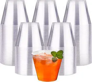 RACETOP 9 oz Clear Disposable Plastic Cups 50 Pack | Clear Plastic Cups Tumblers, Heavy-duty Party Glasses, Disposable Cups RACETOP 9 oz Clear Disposable Plastic Cups 50 Pack | Clear Plastic Cups Tumblers, Heavy-duty Party Glasses, Disposable Cups