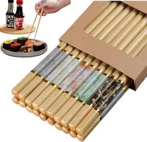 10 Pairs Bamboo Chopsticks Reusable Cooking Chopsticks 9.45 inches Chop Sticks Reusable Dishwasher Safe Non slip Korean ChopSticks Gift Set for Sushi & Ramen Lovers 10 Pairs Bamboo Chopsticks Reusable Cooking Chopsticks 9.45 inches Chop Sticks Reusable Dishwasher Safe Non slip Korean ChopSticks Gift Set for Sushi & Ramen Lovers